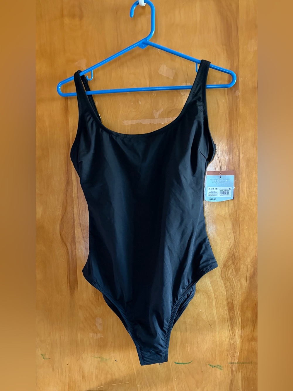 all in motion Black Scoop One-Piece Swimsuit